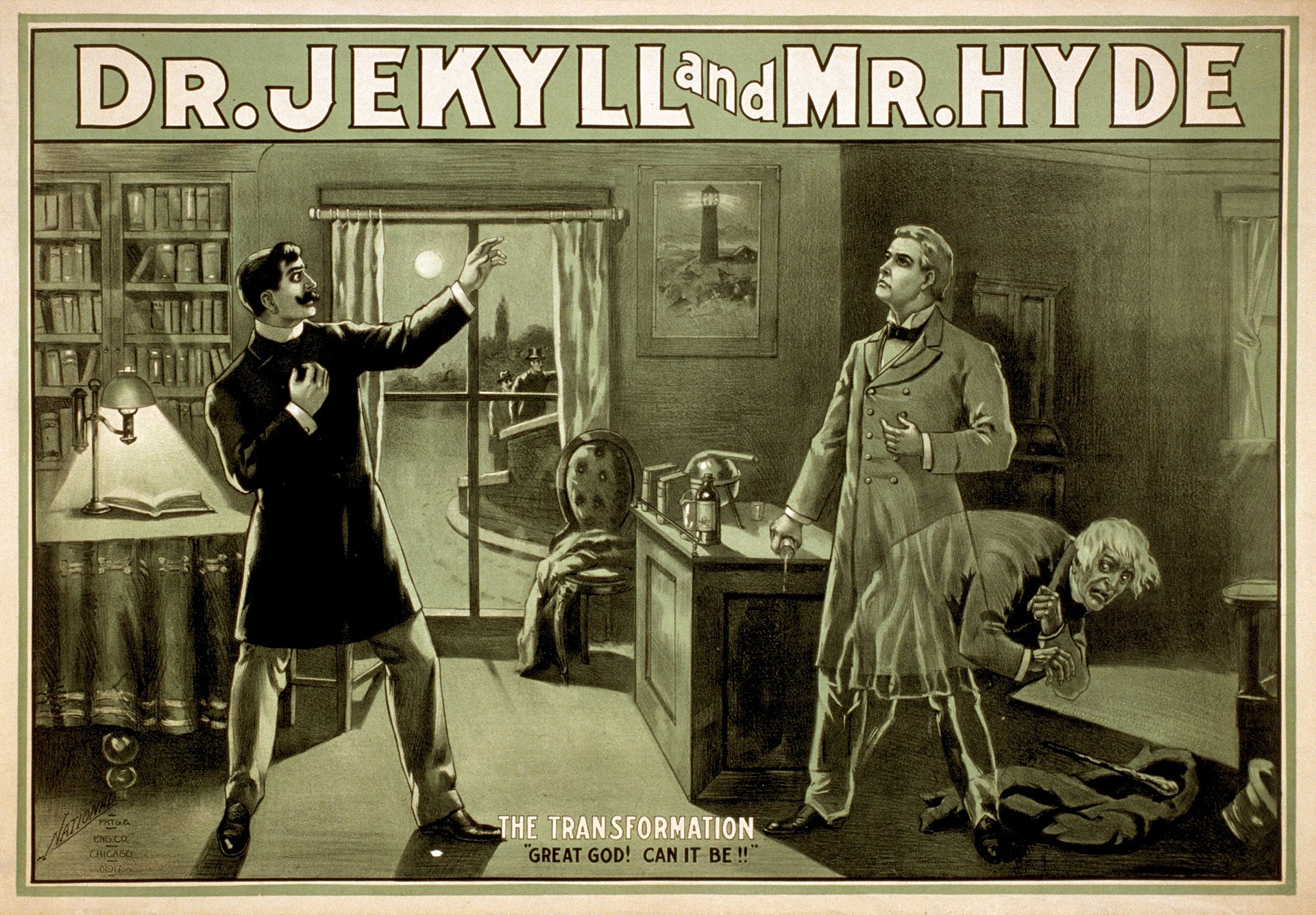 Affiche années 1880 Dr Jekyll and mr Hyde - parallèle avec Geralt dans The WItcher 3