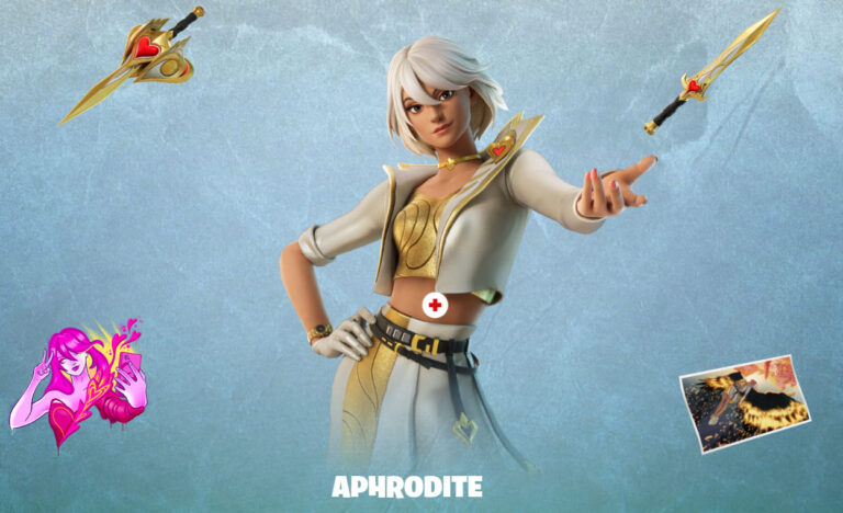 Aphrodite la déesse de l'amour dans Fortnite sur PC