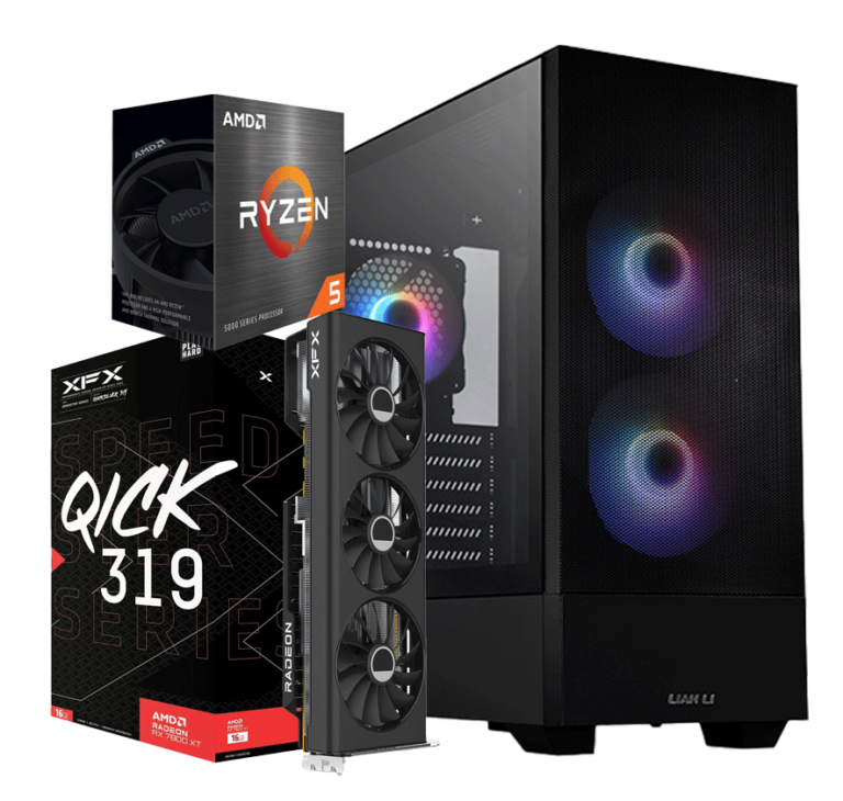 Config PC Gamer AMD Recommandée 60FPS/1080p FHD AMD Ryzen 5 5600X Boitier Lian Li 205 Mesh C et AMD RX 7800 XT pour Elden Ring Shadow of the Erdtree